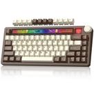 Teclado mecânico sem fio Womier K80 75% RGB marrom