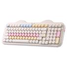 Teclado Mecânico Sem Fio YUNZII C98 RGB 99 Teclas Bege