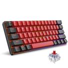 Teclado mecânico Snpurdiri 60% com fio com 61 interruptores vermelhos Teclado mecânico Snpurdiri 60% com fio com 61 interruptores vermelhos