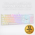 Teclado Mecânico Switch Blue LED RGB USB Branco Gamer Orion Essential Dazz