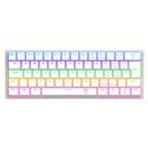 Teclado Mecânico T-Dagger Arena Rainbow Branco 60% Switch Marrom USB-C - T-TGK321W-BR