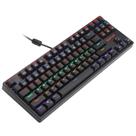 Teclado mecanico usb gamer daksa rainbow switch vermelho redragon k576r-1 preto