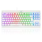 Teclado mecanico usb gamer dark avenger rgb switch blue redragon k568w-rgb branco