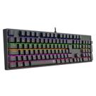 Teclado mecanico usb gamer rebel rainbow dust-proof brown t-dagger t-tgk328-br preto