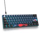 Teclado Mecânico Ussixchare 60% com Switch Vermelho e Iluminação LED