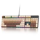 Teclado Mecânico Ussixchare V200 com Fio, RGB, Switch Red, 104 Teclas
