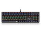 Teclado mecanico valheim rainbow preto switch marrom