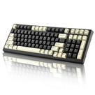 Teclado mecânico YUNZII YZ98 Gasket, layout NKRO 98% 1800 sem fio BT5.0/2.4G/USB-C de 99 teclas com LED RGB retroiluminado para Linux/Win/Mac (preto, switch Cocoa Cream V2)