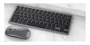 Teclado Mouse Bluetooth Recarregável Wireless