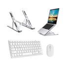 Teclado, Mouse Bluetooth, Suporte Branco P Notebook tablet Teclado, Mouse Bluetooth, Suporte Branco P Notebook tablet