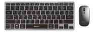 Teclado+mouse Brushed Black Wireless Desing Moderno Hs-525k Teclado+mouse Brushed Black Wireless Desing Moderno Hs-525k