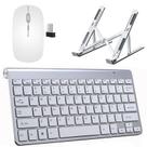 Teclado Mouse Slim e Suporte Branco para Notebook HP