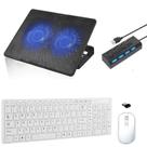 Teclado, Mouse Suporte Cooler 2x Hub Notebook Samsung Branco