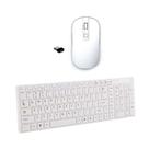 Teclado Mouse Wireless Branco Para Notebook Positivo
