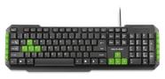 Teclado Multimidia Gamer Teclas Verdes Usb Multilaser - TC201