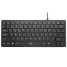 Teclado Multimídia Mini Multi TC154/TM400, Cabo USB, Formato Slim Compacto, Digitação Silenciosa, ABNT2 - Preto