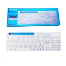 Teclado Multimídia Office TC263 USB c/ Apoio Smartphone Branco/Azul - Multilaser