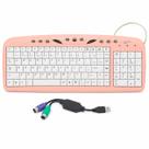 Teclado Multimídia Retrô Rosa conexão PS2 com Adaptador USB ABNT2 para PC e Notebook Teclado Multimídia Retrô Rosa conexão PS2 com Adaptador USB ABNT2 para PC e Notebook