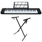 Teclado musical 61 teclas waldman wts-100 bk