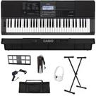 Teclado Musical Casio CT-X800 USB 61 teclas + Suporte + Capa + Pedal + Fone Ouvido