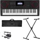 Teclado Musical Casio CTX3000 61 teclas preto Capa Suporte X