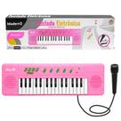Teclado Musical Infantil Rosa 32 Teclas com Microfone, Ritmos, Sons e Músicas Teclado Musical Infantil Rosa 32 Teclas com Microfone, Ritmos, Sons e Músicas