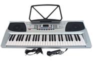 Teclado Musical Meike 54 Teclas MK-2083 - Visor LED + Fonte Bivolt + Suporte Partitura