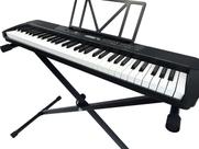 Teclado Musical Meike 61 Teclas Mk-2902 Midi- Sens + Suporte 127/220v Preto