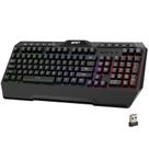 Teclado NPET K32 Wireless Gaming RGB com apoio de pulso preto