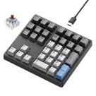 Teclado numérico mecânico Kisnt Hot Swappable Numpad branco retroiluminado