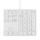Teclado numérico Qisan 34 teclas Mini Wired para laptop/PC preto