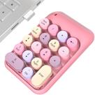 Teclado numérico sem fio MOWUX Cute Colorful Numeric Keypad rosa