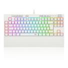 Teclado Óptico Mecânico Redragon Broadsword Pro, RGB, Switch Marrom, ABNT2, Branco