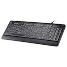Teclado para Baixa Visão Letras Grandes Com Led Retroiluminado