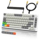 Teclado para jogos ATTACK SHARK K85 Rapid Trigger 75% com fio cinza