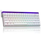 Teclado para jogos AULA HERO 68 HE 60% com fio RGB retroiluminado branco
