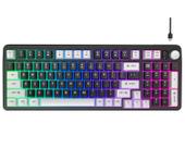 Teclado para jogos Hofotek com 96% de membrana cremosa com fio e botão de volume