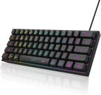 Teclado para jogos MageGee Mini 60% RGB retroiluminado TS91 à prova d'água
