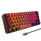 Teclado para jogos Snpurdiri 60% com fio RGB à prova d'água 61 teclas