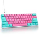 Teclado para jogos surmen 61 Miami Mechanical de 61 teclas rosa
