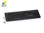 Teclado PC Wirelles S/ Fio Entrada USB 2.4GHZ Office 015-0081 - 5+ Ambidestro Teclado PC Wirelles S/ Fio Entrada USB 2.4GHZ Office 015-0081 - 5+ Ambidestro