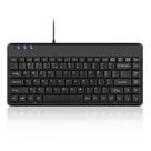 Teclado Perixx PERIBOARD-409U USB com fio Mini preto