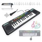Teclado piano infantil eletronico com microfone karaoke dia das crianças