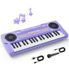 Teclado Piano Infantil MusicForset Mejorado de 37 Teclas con Micrófono Morado