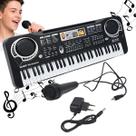 Teclado Piano Musical 61 Teclas Infantil Com Microfone LCD Gravador Educativo Iniciante Kizumba