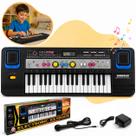 Teclado Piano Musical Eletrônico Com 37 Teclas Infantil Com Microfone Educativo Iniciante Com Fonte Kizumba