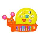 Teclado Piano Musical Infantil Caracol Luz e Som DM Toys