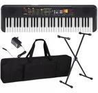 Teclado Portátil Yamaha F52 F-52 61 Kit Estante e Capa
