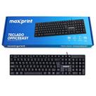 Teclado preto usb 2.0 maxprint office easy membrana cabo 1,3