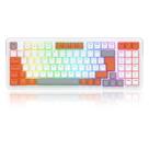 Teclado Redragon Gloria Branco Laranja RGB ABNT2 Switch Red